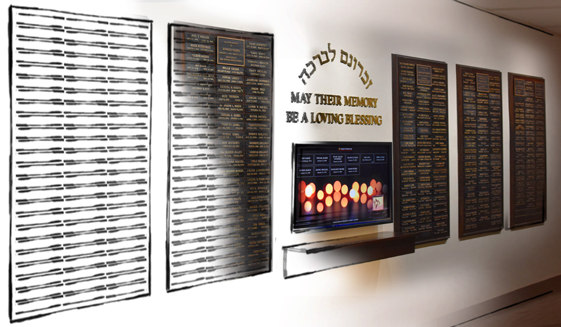 Hallway Yahrzeit Display from Concept to Finish